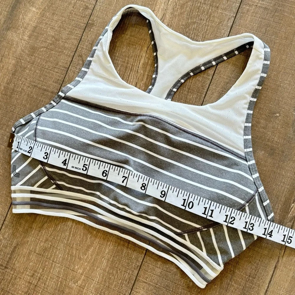 Lole Sports Bra Striped Racerback Padded Medium